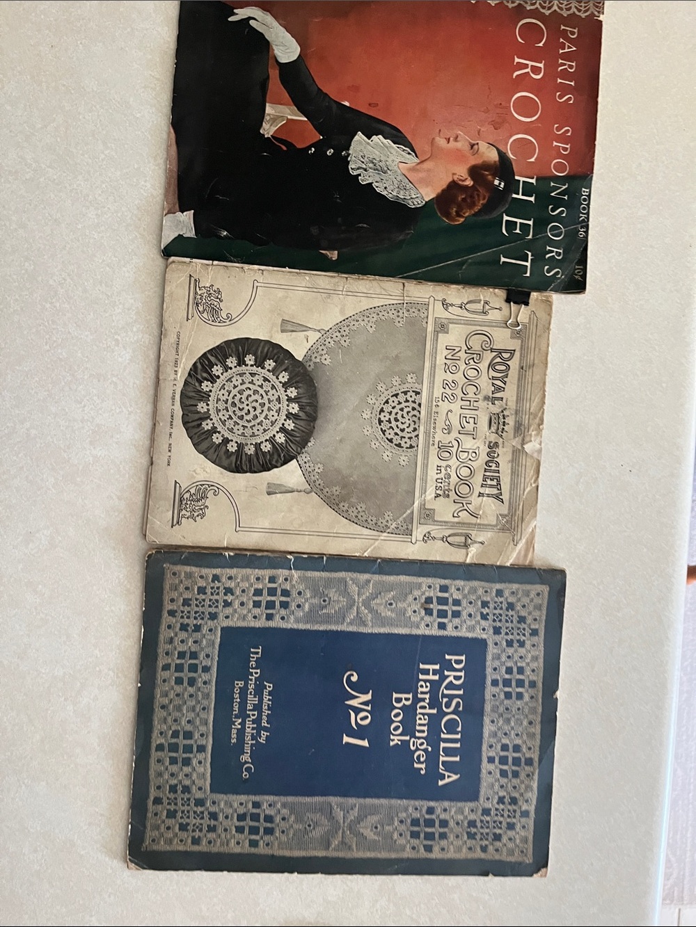 Handanger Book No.1,Royal Society Crochet Book No. 22, Paris Sponsors Book 36
